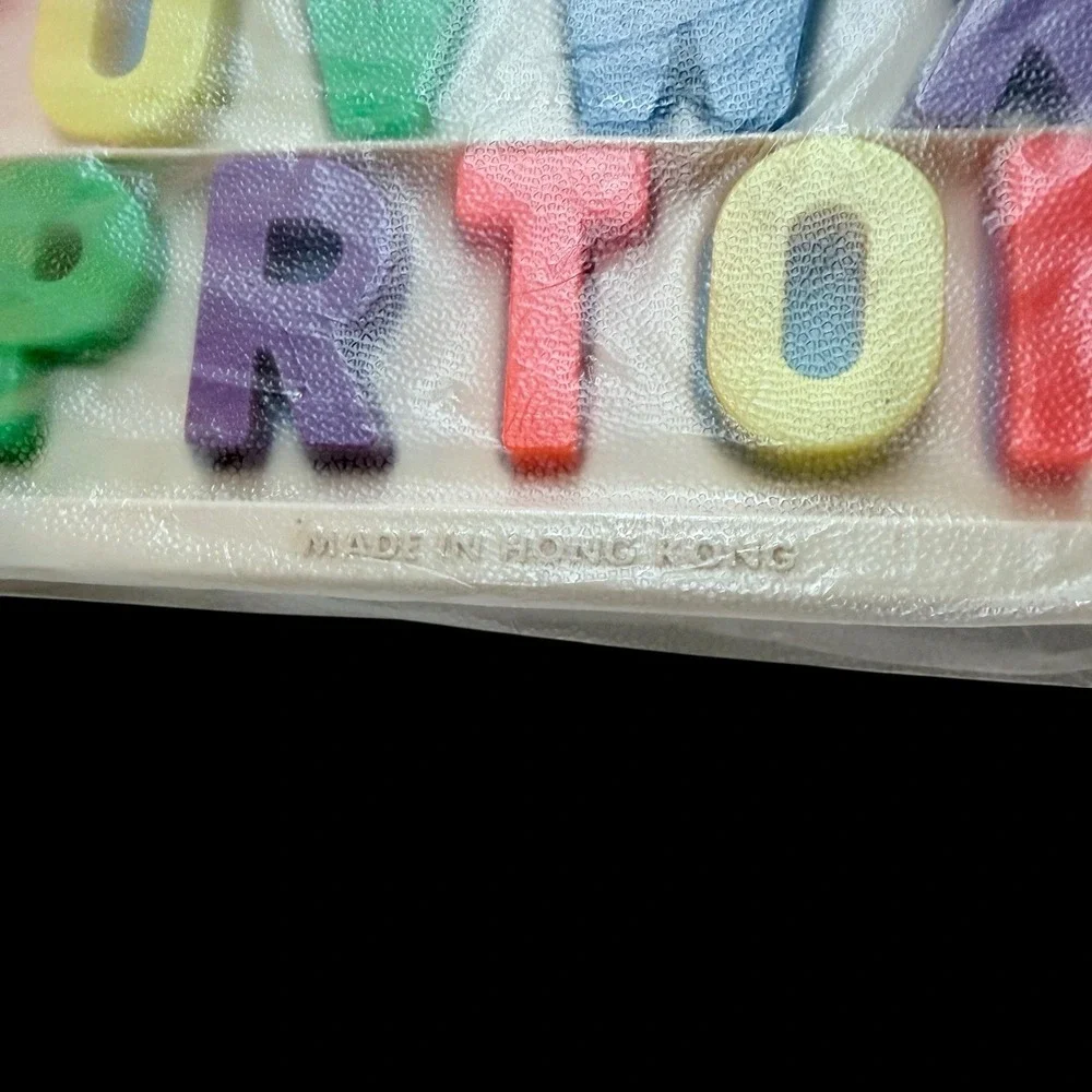 Vintage FISHER-PRICE LETTER TRAY Complete 35‎ Magnetic Letters for School & Desk